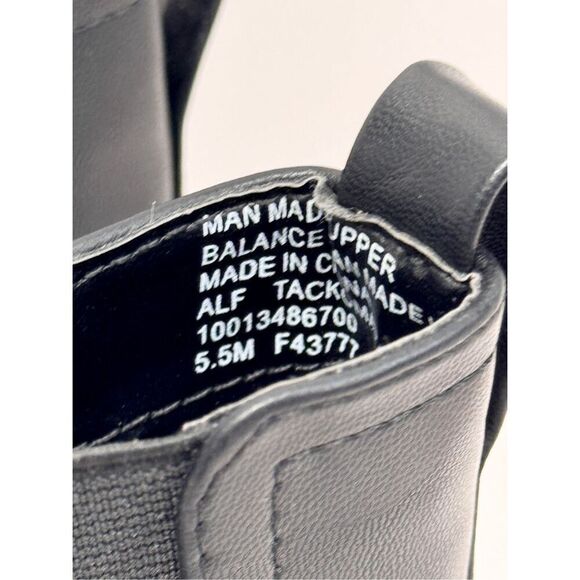 Alfani Boots Size 5.5 Black Lug Sole Block Heel Pull On Style Booties - Picture 7 of 9